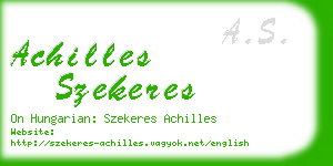 achilles szekeres business card